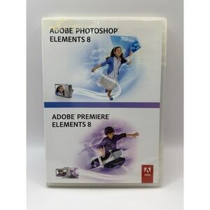 Genuine Original OEM Adobe Photoshop Elements 8 And Premier Elements 8